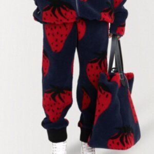 JW Anderson Strawberry Fleece Jogger Pants